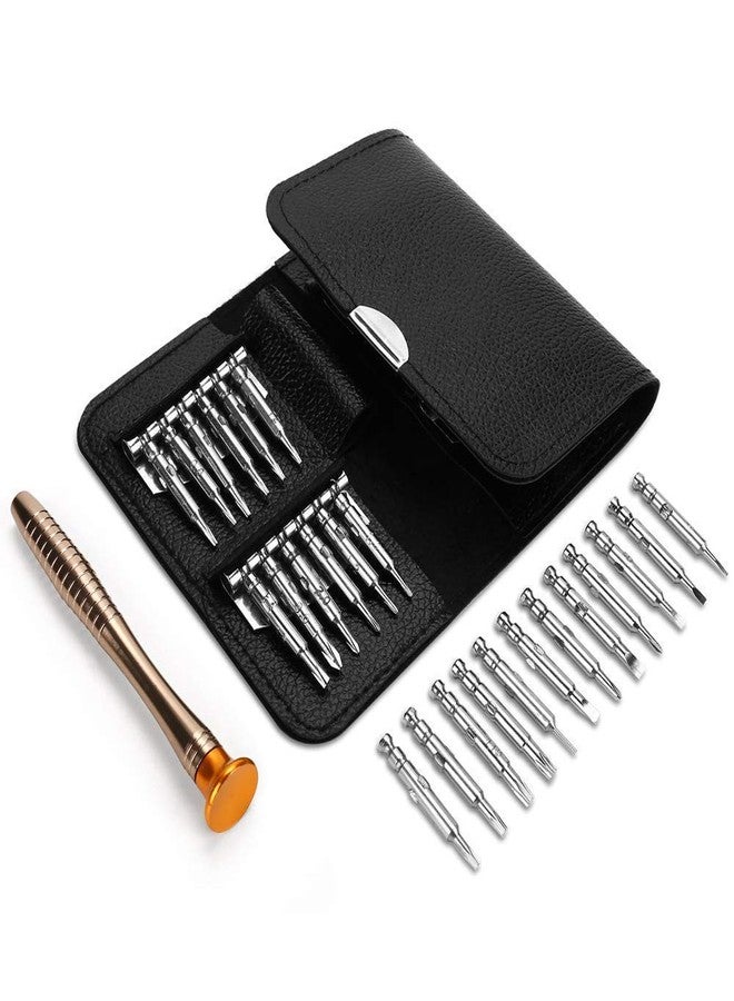 SHUTTLE ART 25 in 1 Screwdriver Set, Precision Screwdriver Repair Tool Kits with Black Leather Bag for PC, Latest PC Repair Screwdriver Set, Professional Opening Tools for Mobile Laptop - Image 1